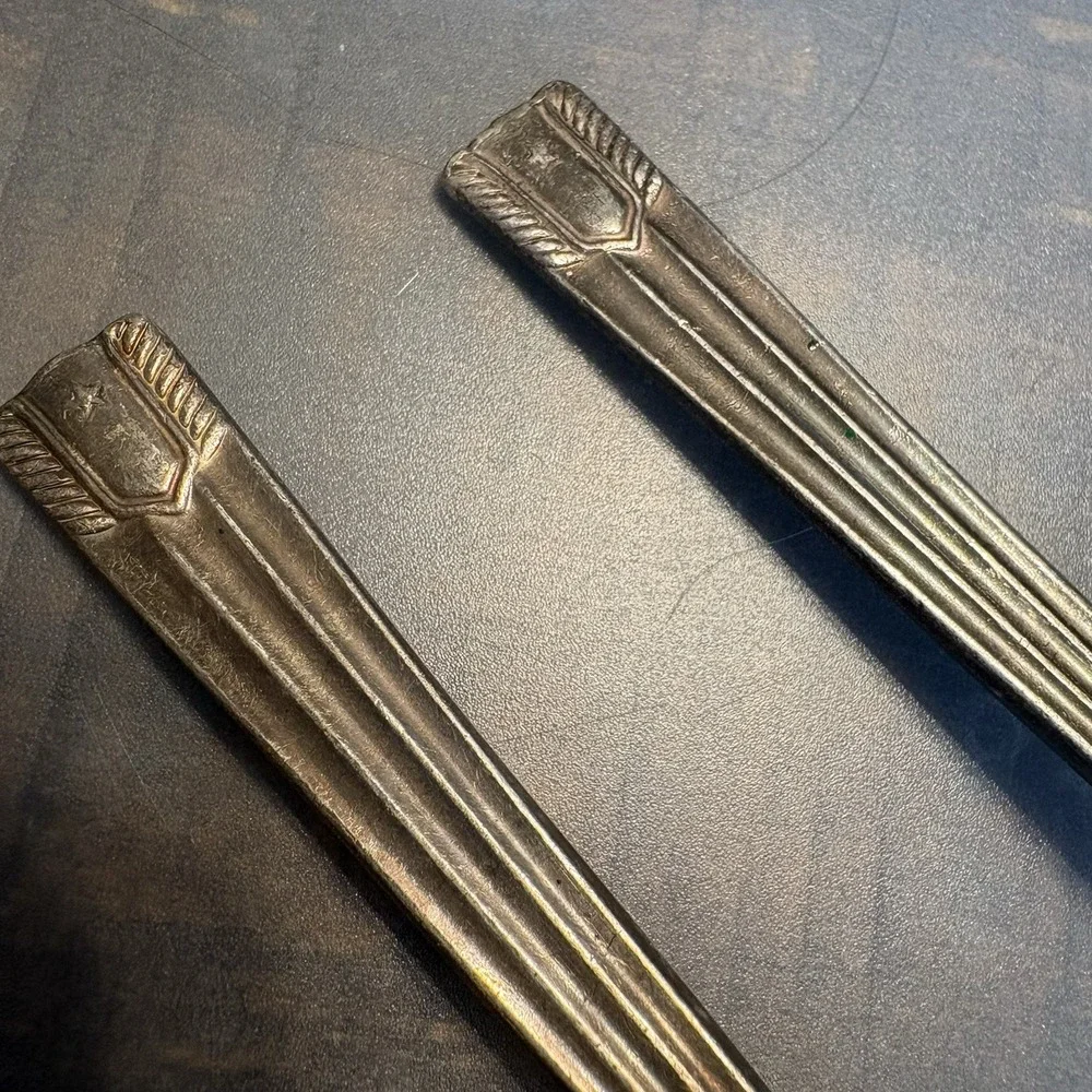 Pair Vintage United Airlines Spoons International Silver Co 5 ¾